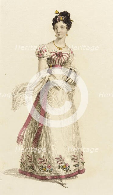 Fashion Plate (Ball Dress), 1825. Creator: Rudolph Ackermann.