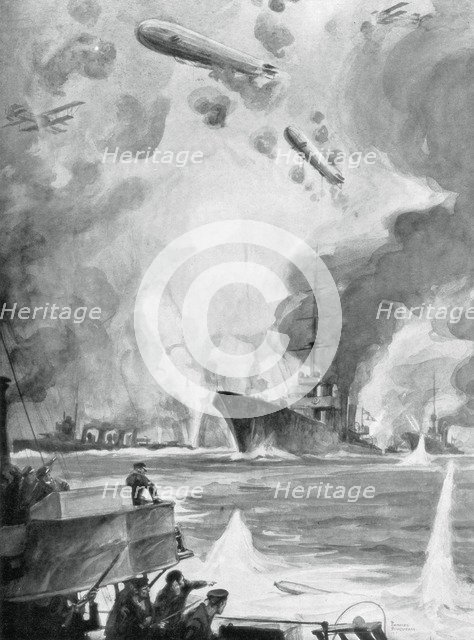 'Cuxhaven Raid', 25 December 1914, (1926).Artist: Charles Fouqueray