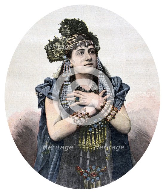 'Lucienne Breval playing the role of 'Salammbô', 1892. Artist: Unknown