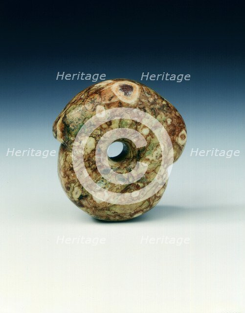 Jade pudding stone ring, neoloithic, Chahai type, northern China, c4700-3000 BC. Artist: Unknown
