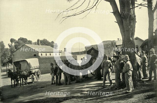 'Conveying Wounded to Wynberg Hospital Camp', 1900. Creator: Alf S Hosking.