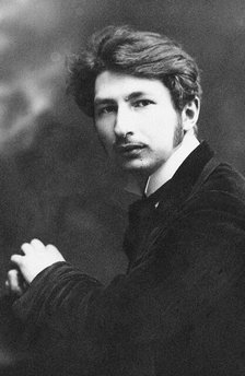 Portrait of the poet Sergei Mitrofanovich Gorodetsky (1884-1967), 1910s. Creator: Bulla, Karl Karlovich (1853-1929).