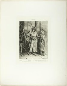 Honest Iago, my Desdemona must I leave to thee, plate four from Othello, 1844. Creator: Theodore Chasseriau.