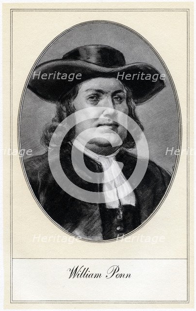 William Penn, founder of Pennsylvania, (early 20th century).Artist: Gordon Ross