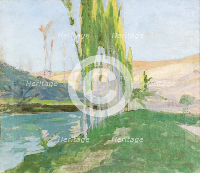 Poplars Growing near a Watercourse. Creator: Sven Richard Bergh.