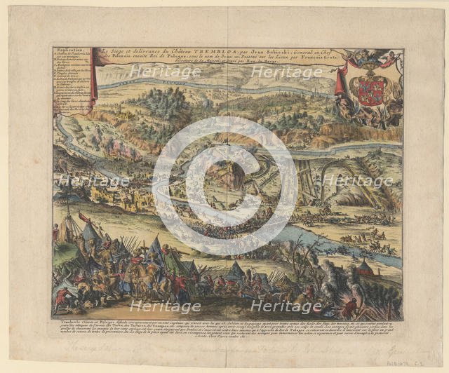 The Siege of Trembowla in 1675, 1690. Artist: Hooghe, Romeyn de (1645-1708)