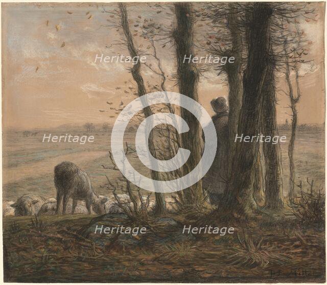 Falling Leaves, c. 1866. Creator: Jean Francois Millet.