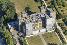 Hardwick Hall under scaffolding, Derbyshire, 2022. Creator: Emma Trevarthen.