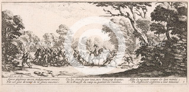 Découverte des malfaiteurs (Discovery of the Malefactors), 1633. Creator: Jacques Callot.