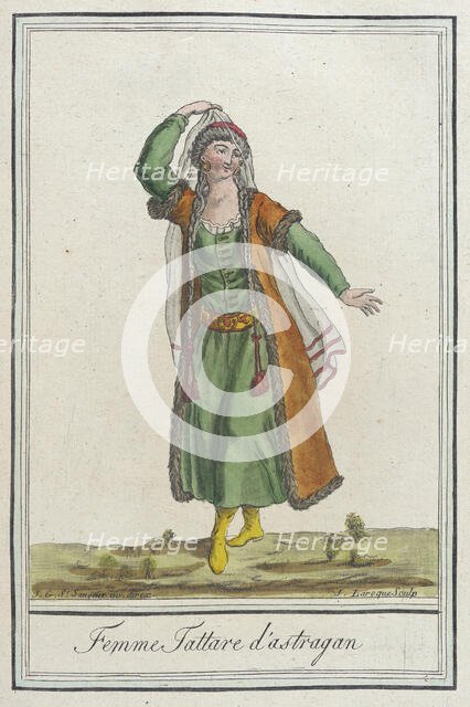 Costumes de Différents Pays, 'Femme Tattare d'Astragan', c1797. Creators: Jacques Grasset de Saint-Sauveur, LF Labrousse.