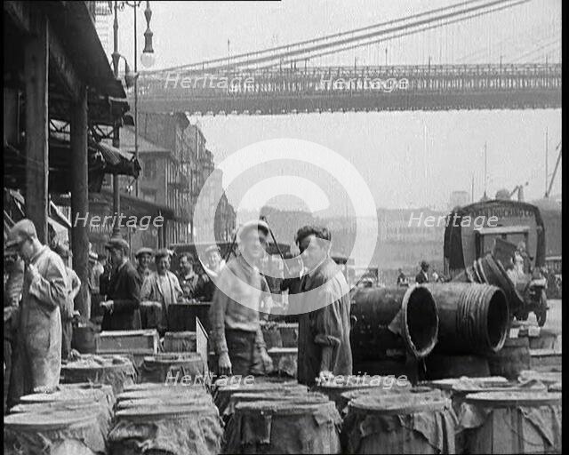Street View of Building Sites in New York City, 1932. Creator: British Pathe Ltd.