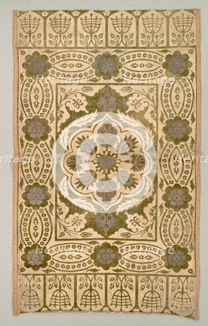 Velvet cushion cover, 1600s. Creator: Unknown.