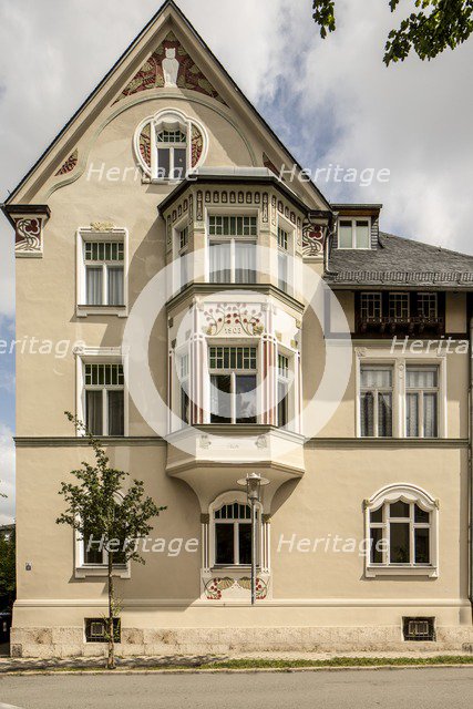 Jugenstil house, Cranachstrasse 12, Weimar, Germany, (1905), 2018. Artist: Alan John Ainsworth.