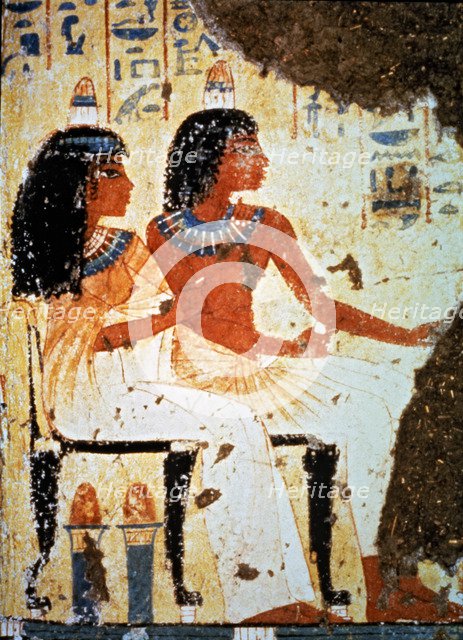 Detail of a fresco from a funerary chapel.