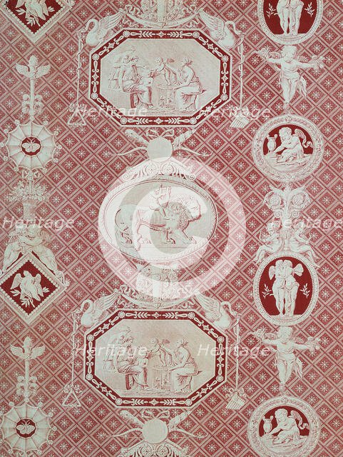 La Marchande d'Amour (The Merchant of Love) (Furnishing Fabric), France, 1815/17. Creator: Christophe-Philippe Oberkampf.