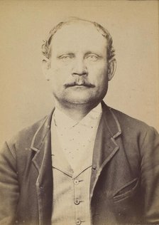 Lelarge. Louis, Eugène. 46 ans, né le 5/4/48 à Paris Ille. Employé de commerce. Anarchiste..., 1894. Creator: Alphonse Bertillon.