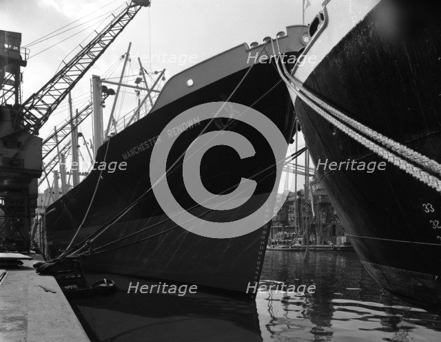 The 'Manchester Renown' in dock on the Manchester Ship Canal, 1964.  Artist: Michael Walters