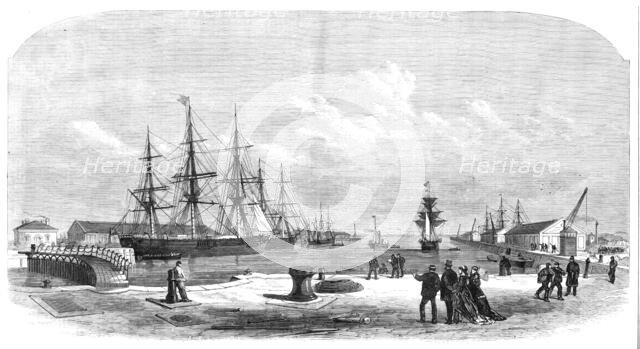 General view of the new docks a Millwall, 1868. Creator: Unknown.