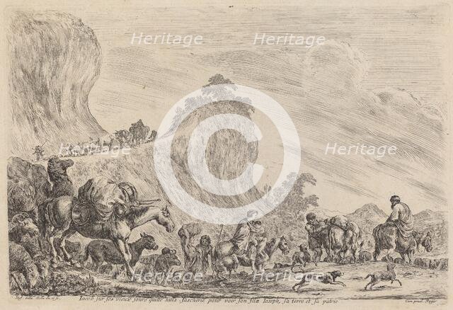 The Departure of Jacob to Egypt, probably 1647. Creator: Stefano della Bella.