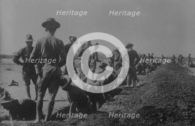 16th Inf. Intrenching at Colonia Dublan, between c1915 and c1920. Creator: Bain News Service.