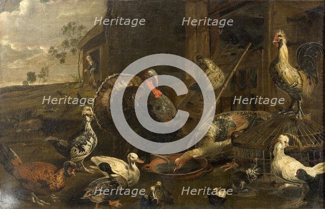 Hens, Ducks and a Turkey Cock, 1614-1652. Creator: Adriaen van Utrecht.