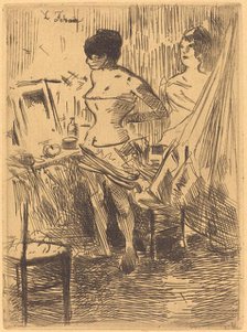 Dancers in Their Dressing Room, c. 1876. Creator: Jean Louis Forain.