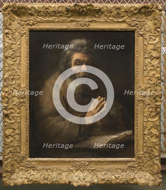 A Bearded Man Wearing a Hat, c. 1655-1660. Creator: Rembrandt van Rijn (Dutch, 1606-1669), studio of.