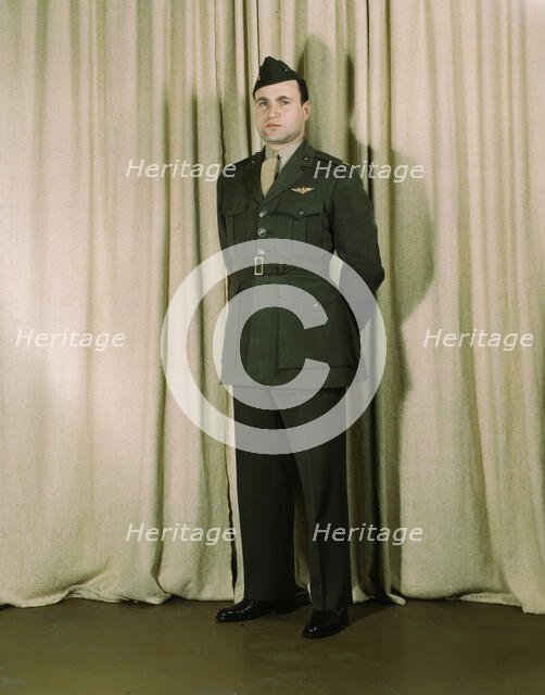 Marine Corps Major in winter uniform, World War II, between 1941 and 1945. Creator: Howard Hollem.