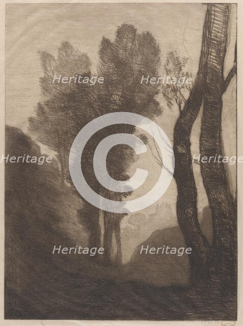 Environs of Rome, 1866. Creator: Jean-Baptiste-Camille Corot.