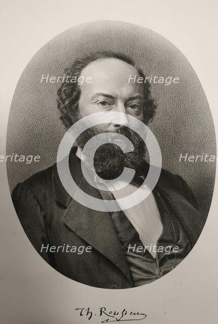 Portrait of Theodore Rousseau (1812-1867), . Creator: Lafosse; Jean-Baptiste Adolphe (1810-1879).
