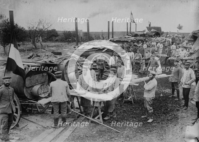 German field bakery near Ypres, 1914. Creator: Bain News Service.