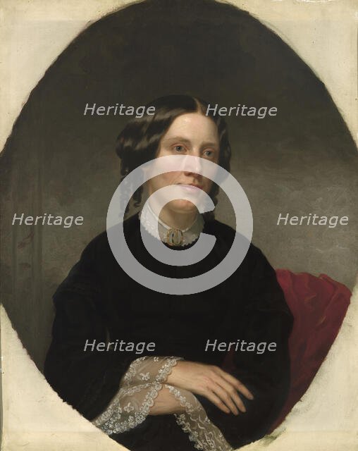 Harriet Beecher Stowe, 1853. Creator: Alanson Fisher.