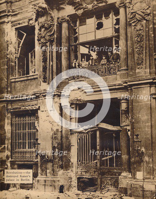 Members of the People's Marine Division on the Balcony of the City Palace, December 1918, 1918, (193 Artist: Unknown.