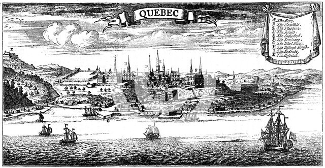 Old view of Quebec, 1730 (c1880). Artist: Unknown