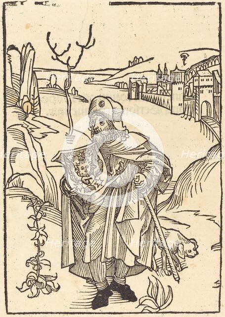 Gerson as Pilgrim with Town in Background, in or before 1488. Creator: Unknown.