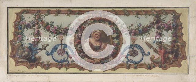 Design for a Tapestry Seat of a Sofa, 1721. Creator: Charles-Antoine Coypel.