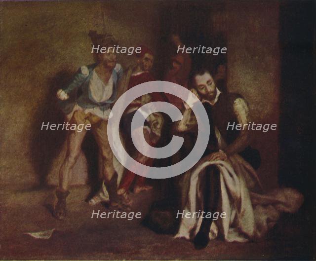 'Tasso in Prison', (1839), 1937. Creator: Eugene Delacroix.