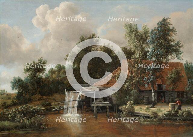 A Watermill, c.1664. Creator: Meindert Hobbema.