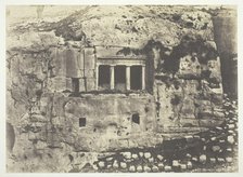 Jerusalem, Valley of Josaphat, Tomb of St. James (Jérusalem, Vallée de Josaphat...), 1854, printed 1 Creator: Auguste Salzmann.