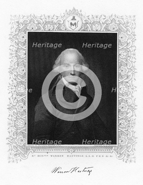 Warren Hastings, the first governor-general of British India, 19th century. Creator: H Robinson.