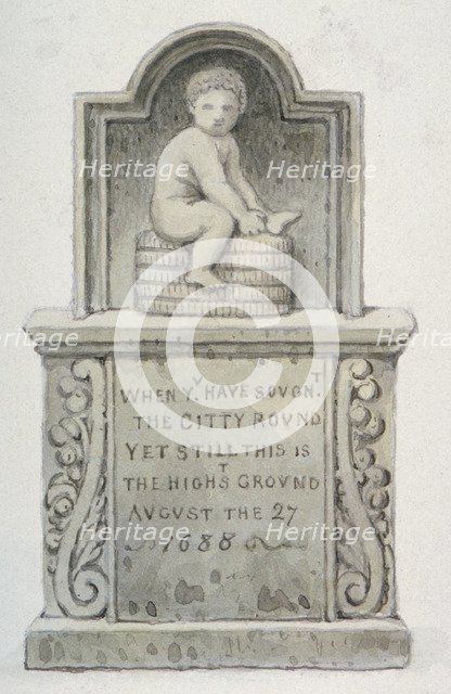 Stone relief, Newgate Street, City of London, 1820. Artist: Anon