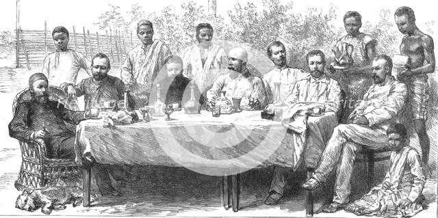 ''The Belgium Anti-Slavery Society on the Congo; The Banquet given to the Society at the Italian Con Creator: Unknown.