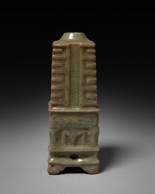 Vase in Shape of Cong: Southern Celadon Ware, 1271-1368. Creator: Unknown.