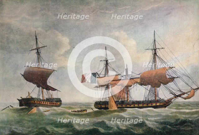 'La Piemontaise capturing the Warren Hastings' c1806. Artist: Robert Dodd.