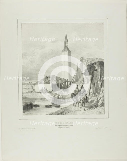 Turn by the Belltower, Framework Pending the Turkish Occupation, 1839. Creator: Auguste Raffet.