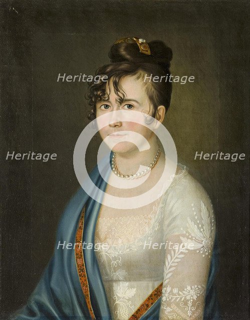 Portrait of Countess Anna Vladimirovna Bobrinskaya (1769-1846), 1800s. Artist: Anonymous  