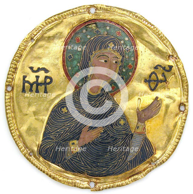 Medallion with the Virgin from an Icon Frame, Byzantine, ca. 1100. Creator: Unknown.