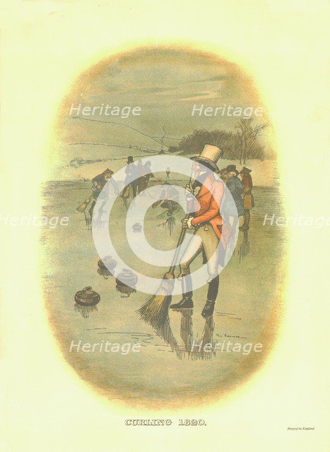 'Curling, 1820', c1910. Creator: Tom Browne.
