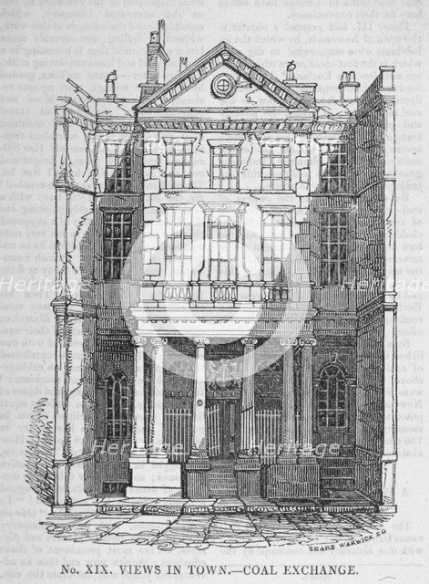 View of the Coal Exchange in Thames Street, City of London, 1810. Artist: Anon