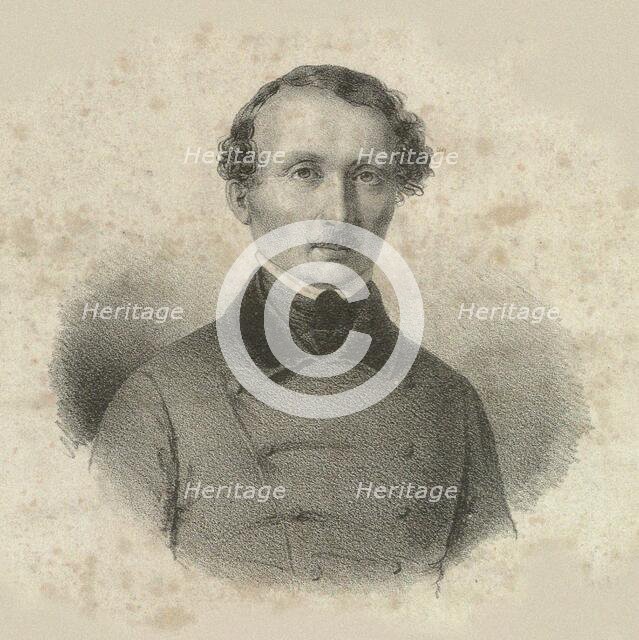 Portrait of the composer Hans Christian Lumbye (1810-1874), 1846. Creator: Baerentzen, Emilius Ditlev (1799-1868).